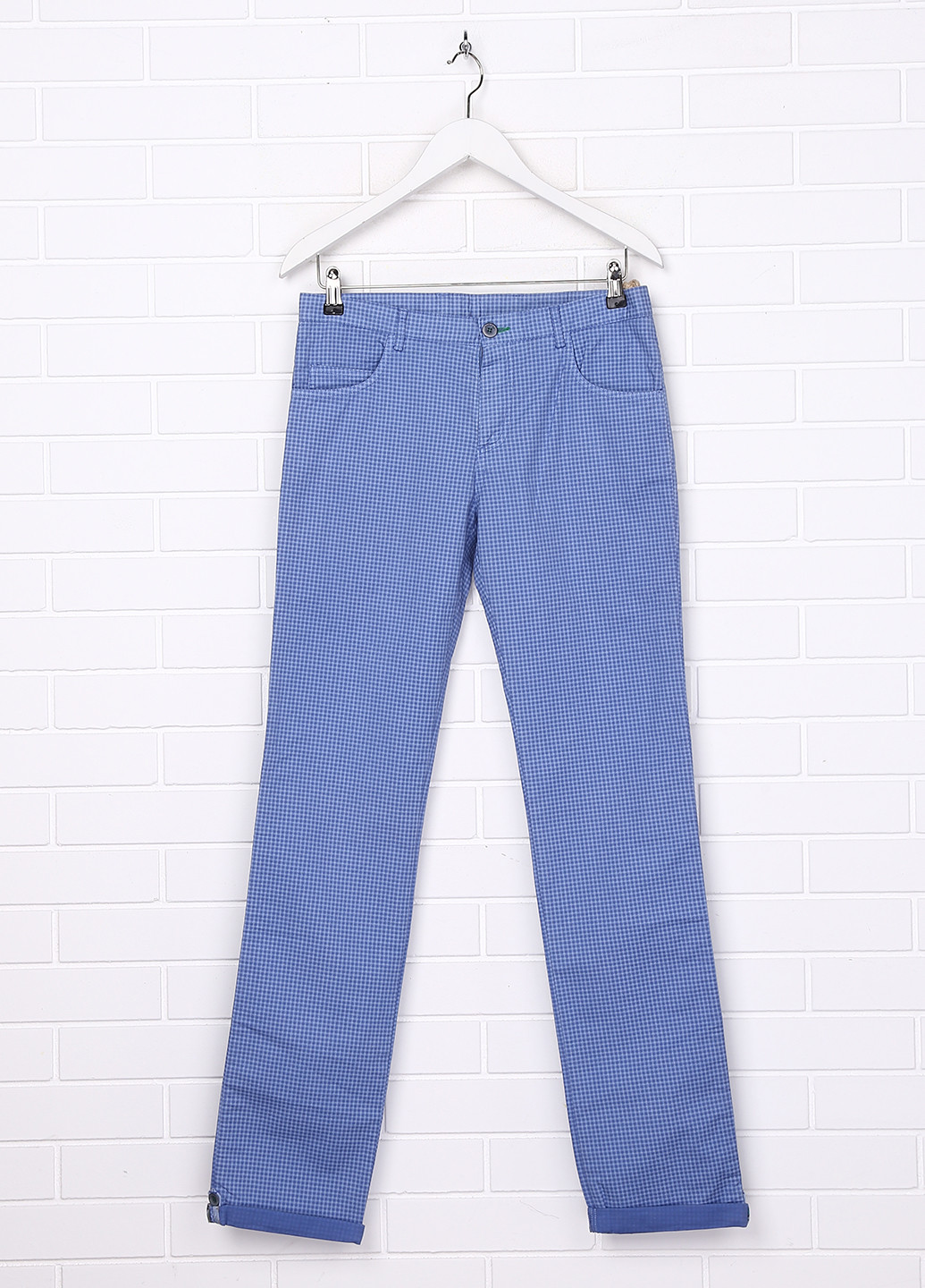 Голубые демисезонные прямые джинсы Trentadue giri
