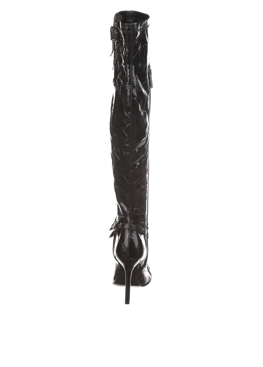 Черные осенние ботфорты Medea на высоком каблуке