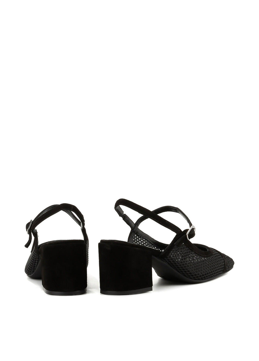 Le'BERDES Туфли слингбеки черный з текстиль, натуральная замша, украина — лето (360795621)