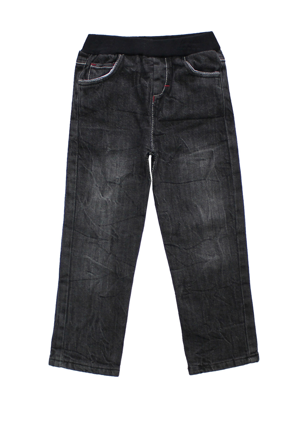 Черные джинсовые демисезонные брюки прямые CITCIT kids