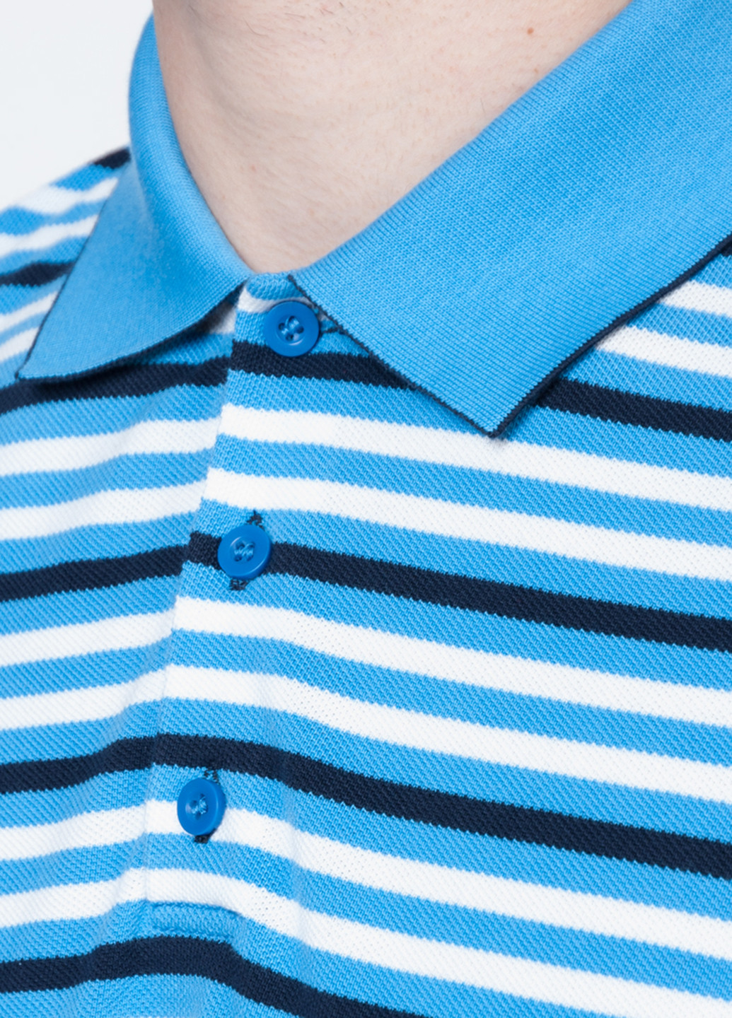 Голубой футболка-поло для мужчин Arber в полоску