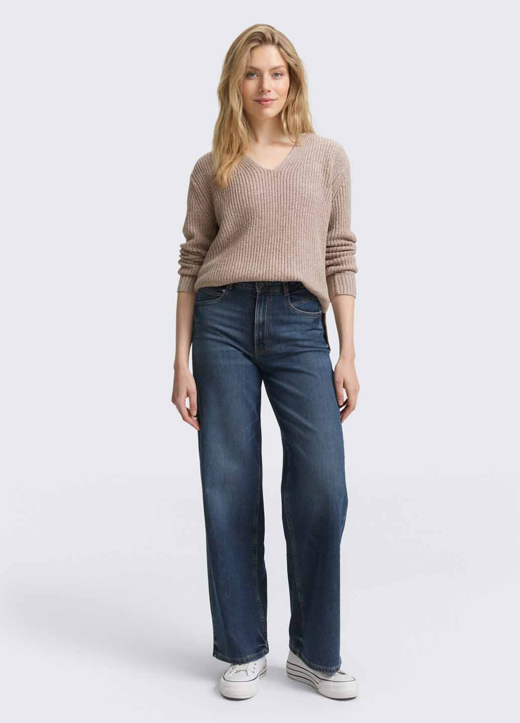 Темно-бежевий демісезонний пуловер пуловер Tom Tailor