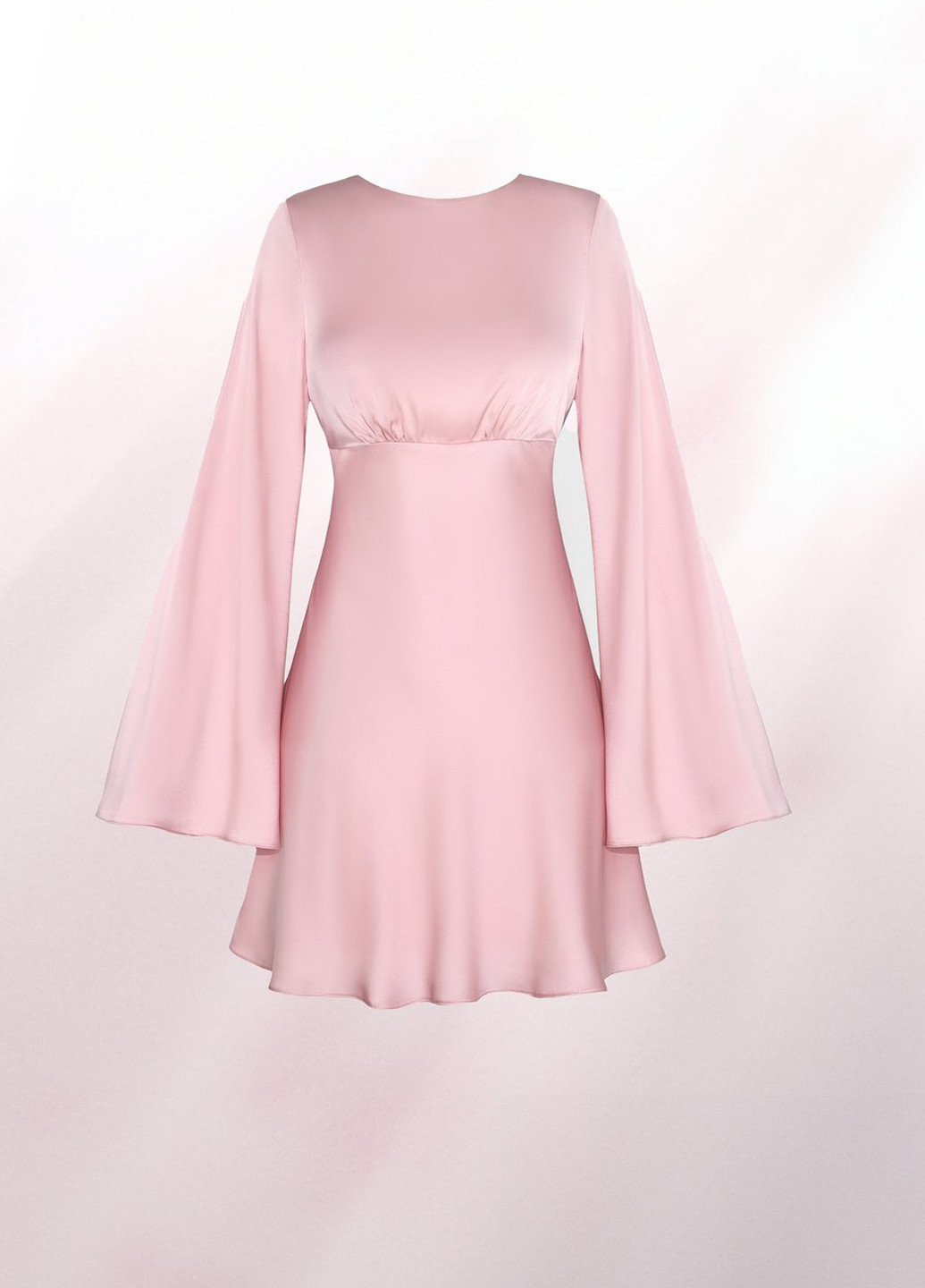 Розовое кэжуал платье клеш Gepur однотонное