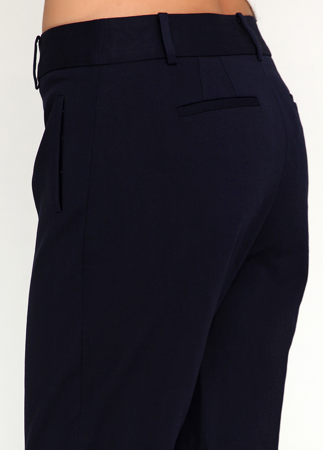 Темно-синие кэжуал демисезонные прямые брюки Talbots