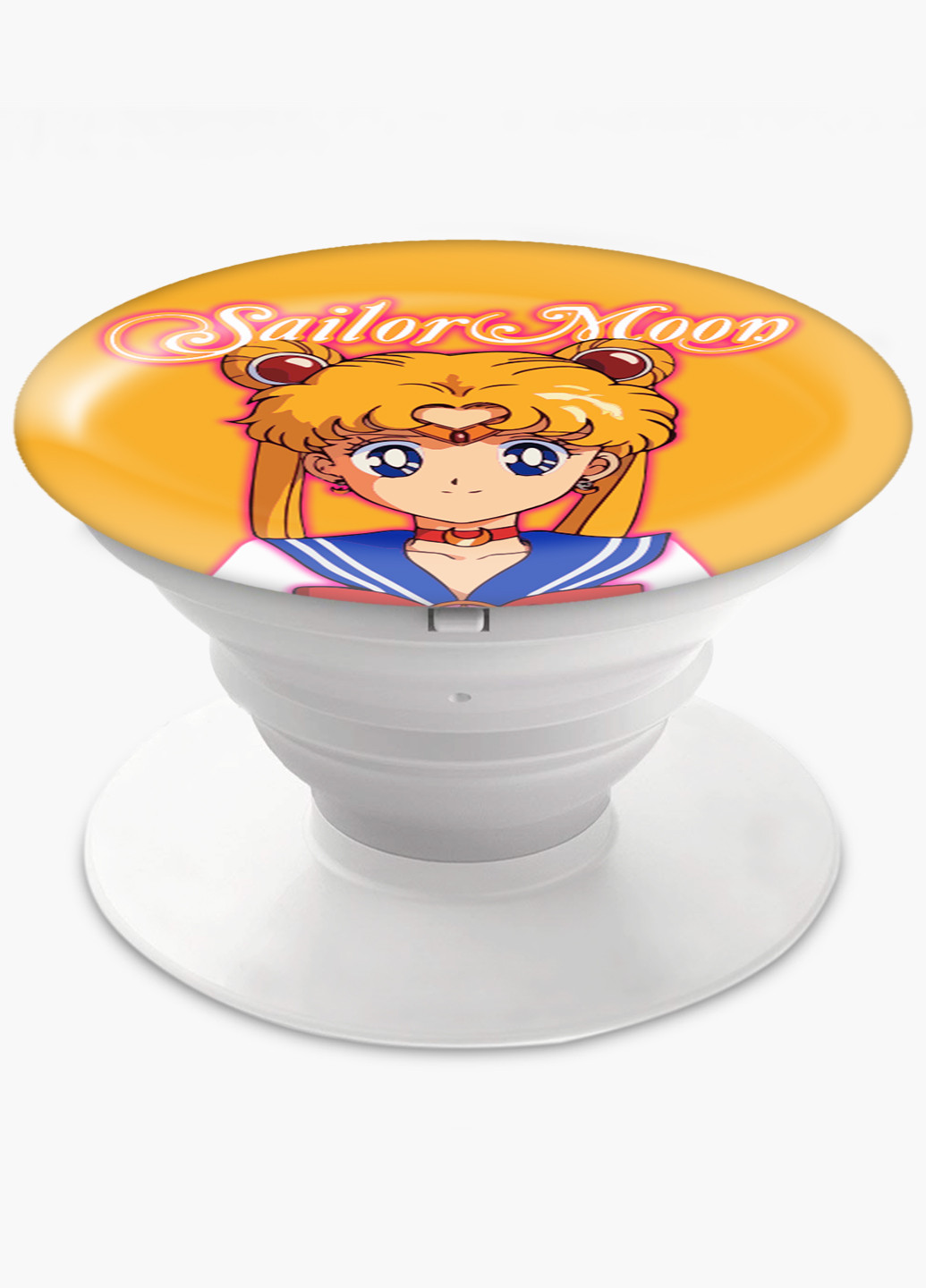 Попсокет (Popsockets) тримач для смартфону Сейлор Мун (Sailor Moon) (8754-2915) Чорний MobiPrint (229014775)