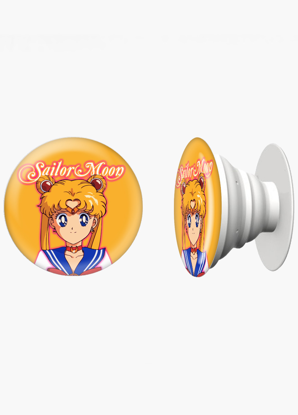 Попсокет (Popsockets) тримач для смартфону Сейлор Мун (Sailor Moon) (8754-2915) Чорний MobiPrint (229014775)