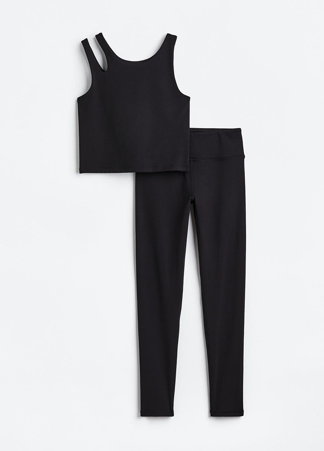 Черный демисезонный костюм (майка, леггинсы) брючный H&M