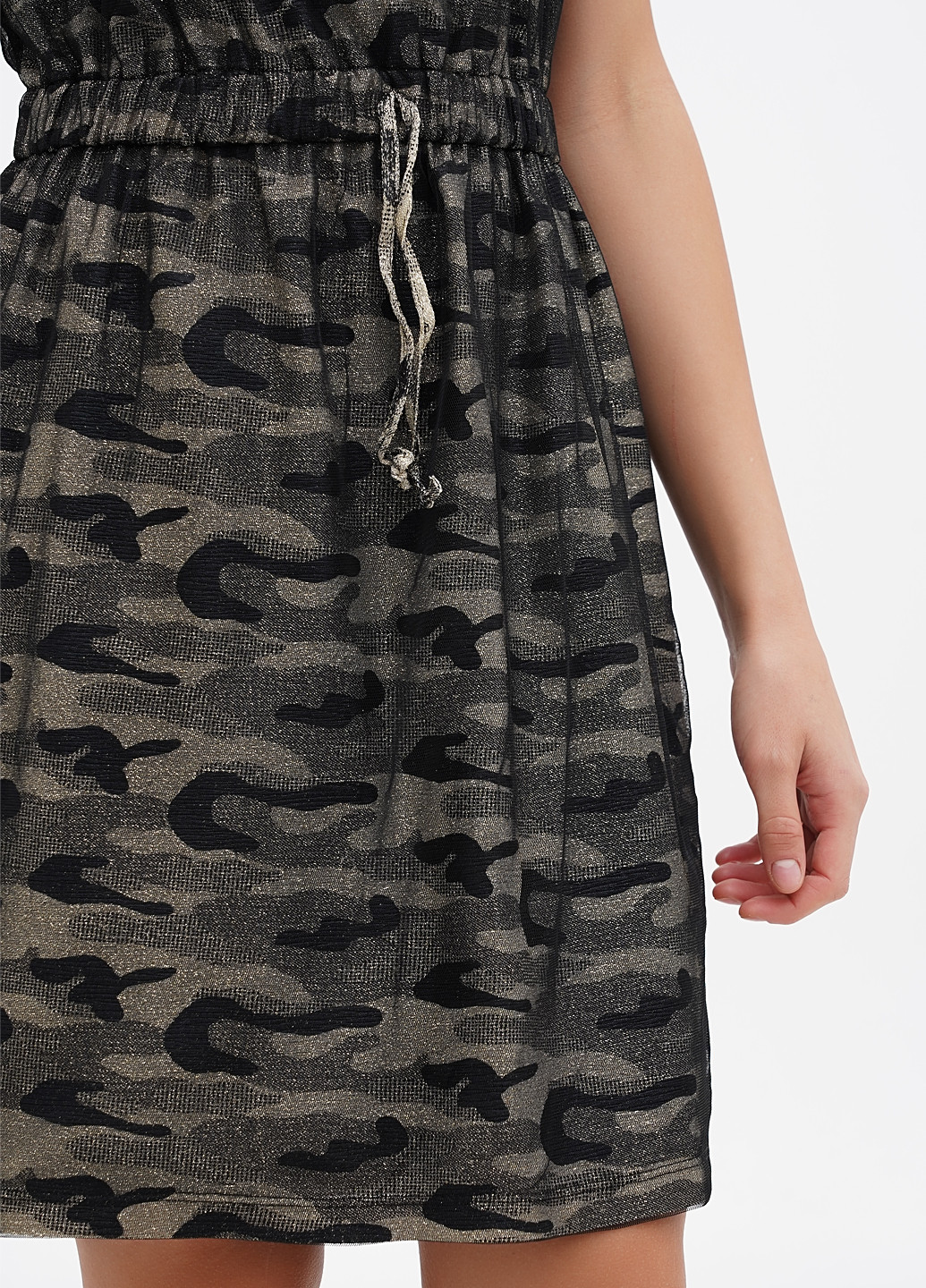 Золотий кежуал сукня Sassofono з абстрактним візерунком