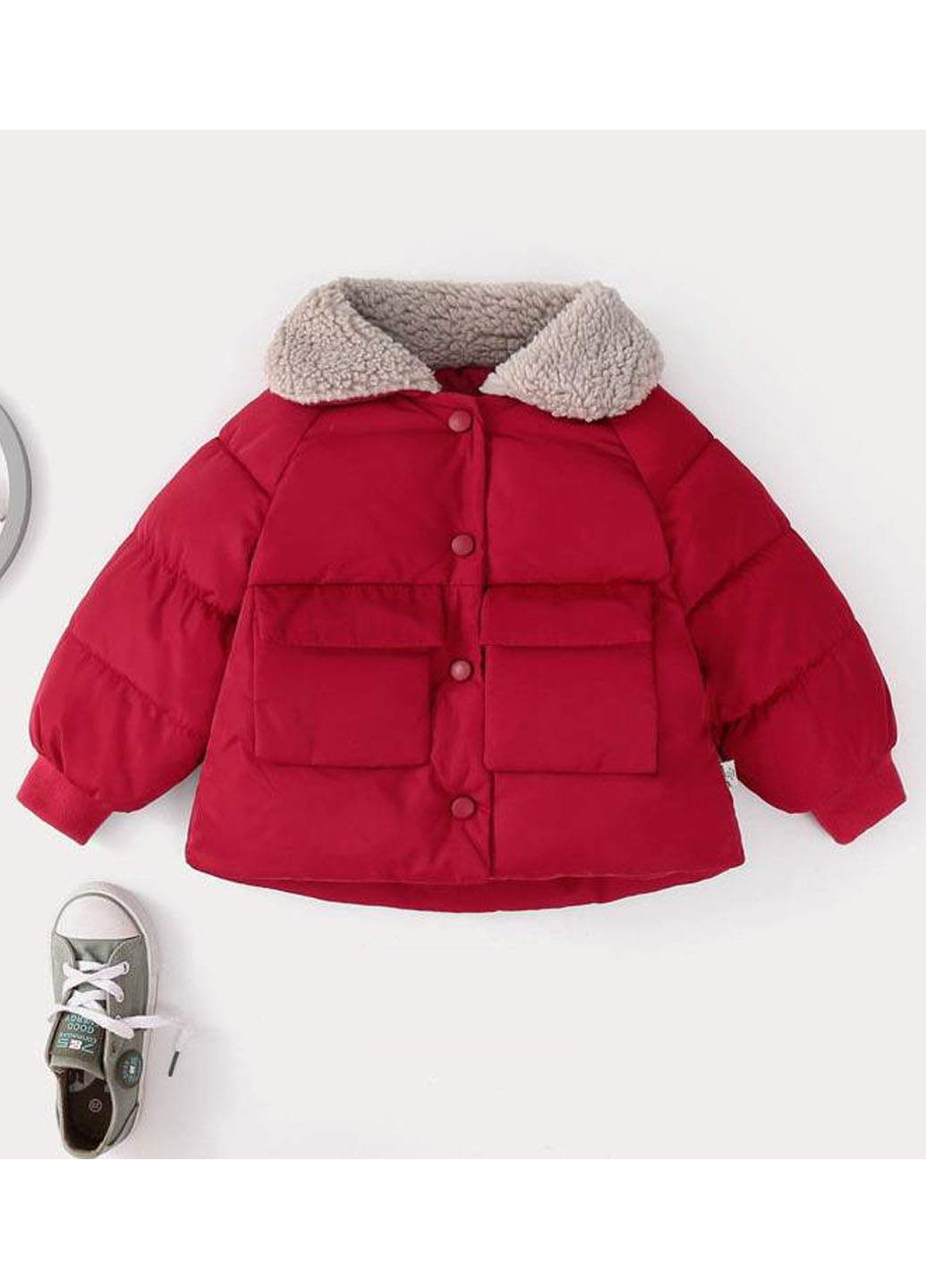 Червона демісезонна куртка No Brand