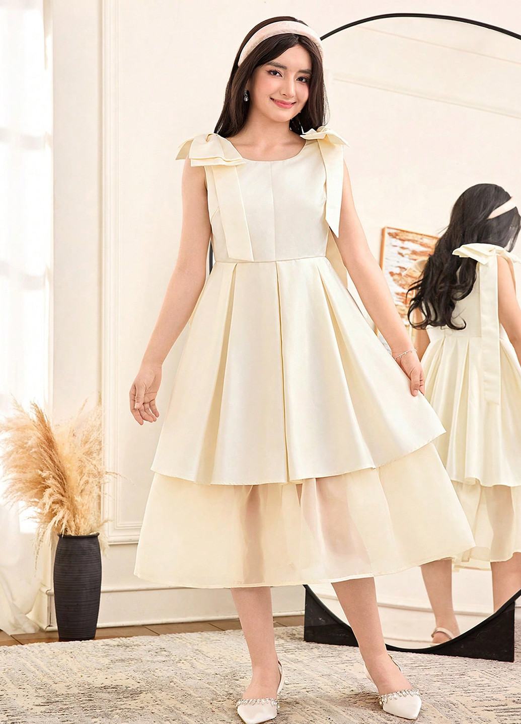 Кремовое платье SHEIN (366512882)