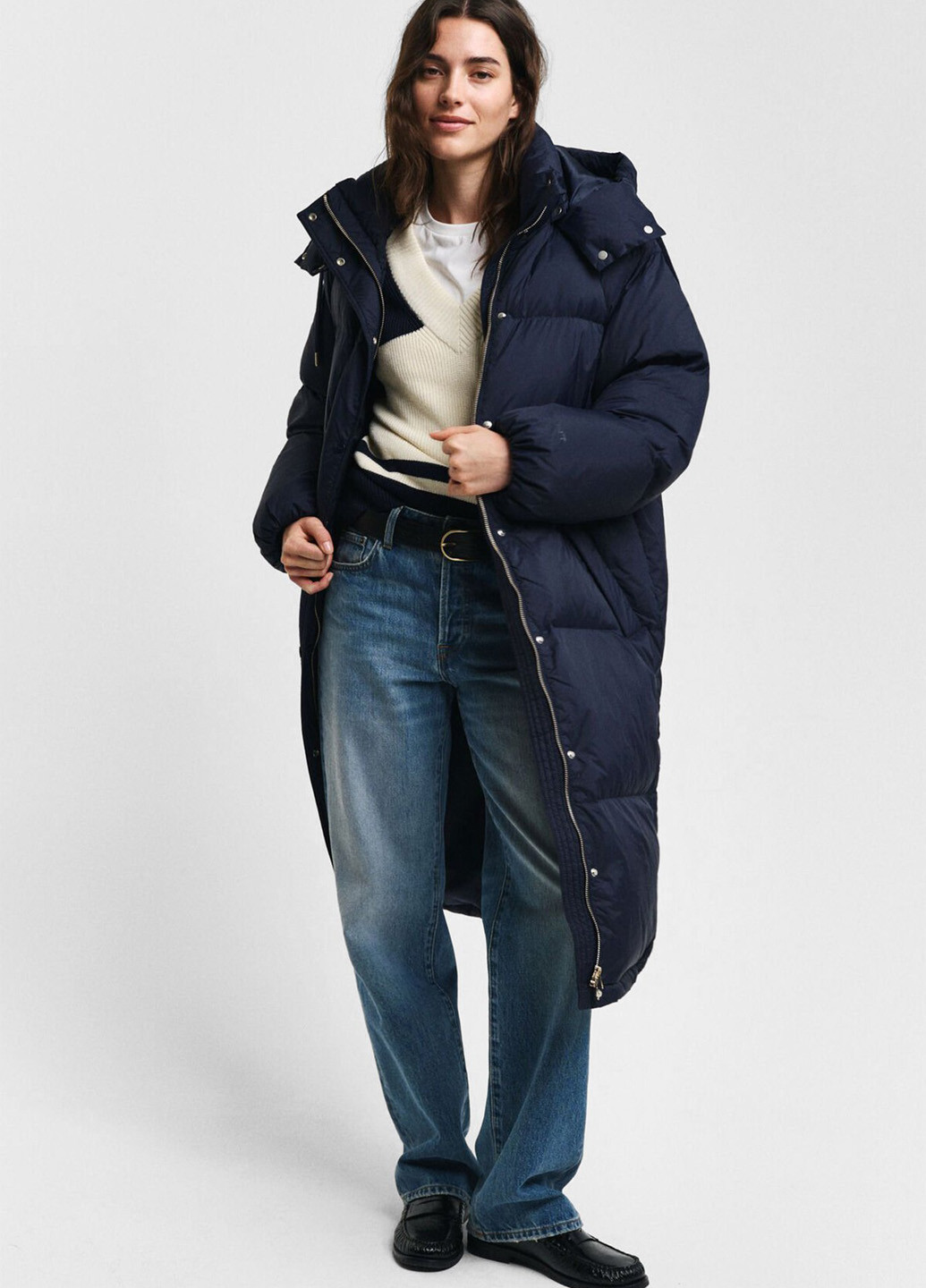 Синий зимний Пуховик Gant