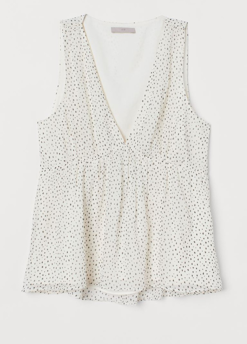 Белая летняя блуза б/р H&M