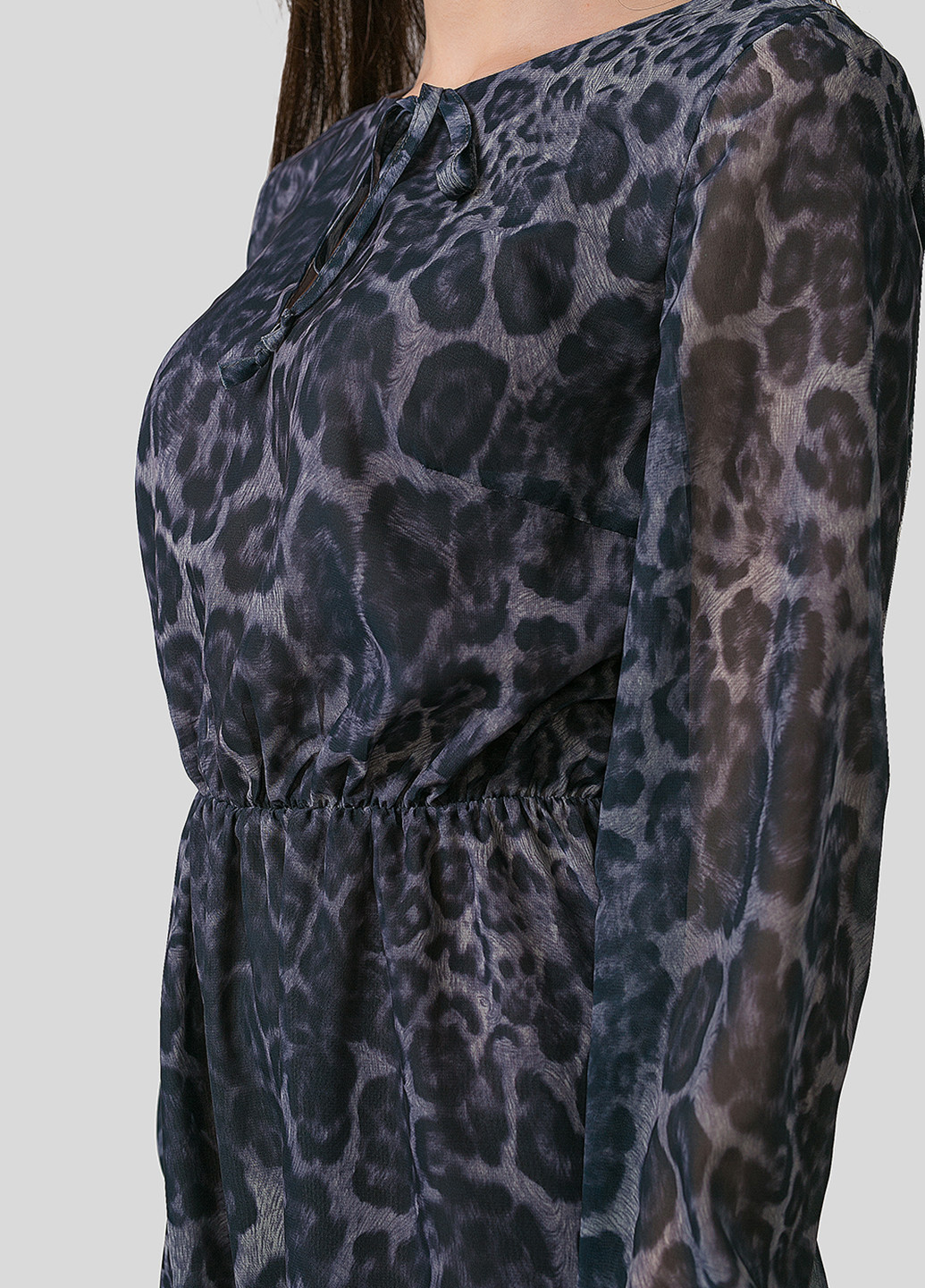 Темно-серое кэжуал платье Azuri с животным (анималистичным) принтом