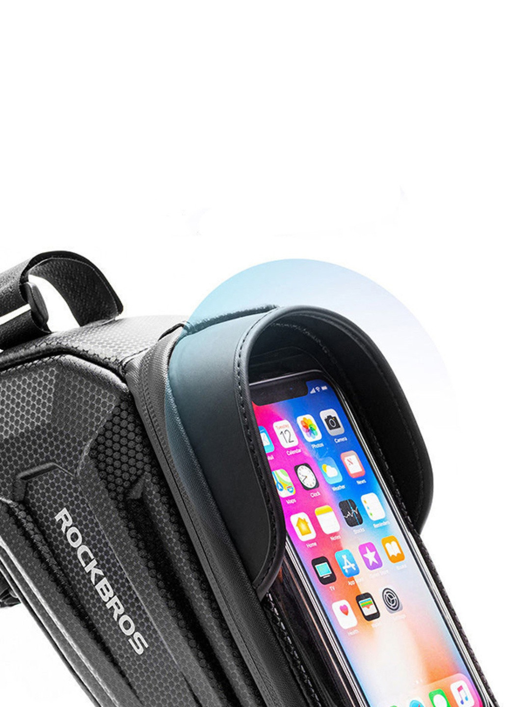 Велосипедная сумка 1.7л на раму для смартфона с козырьком / Велосумка B68 Rockbros (252744469)