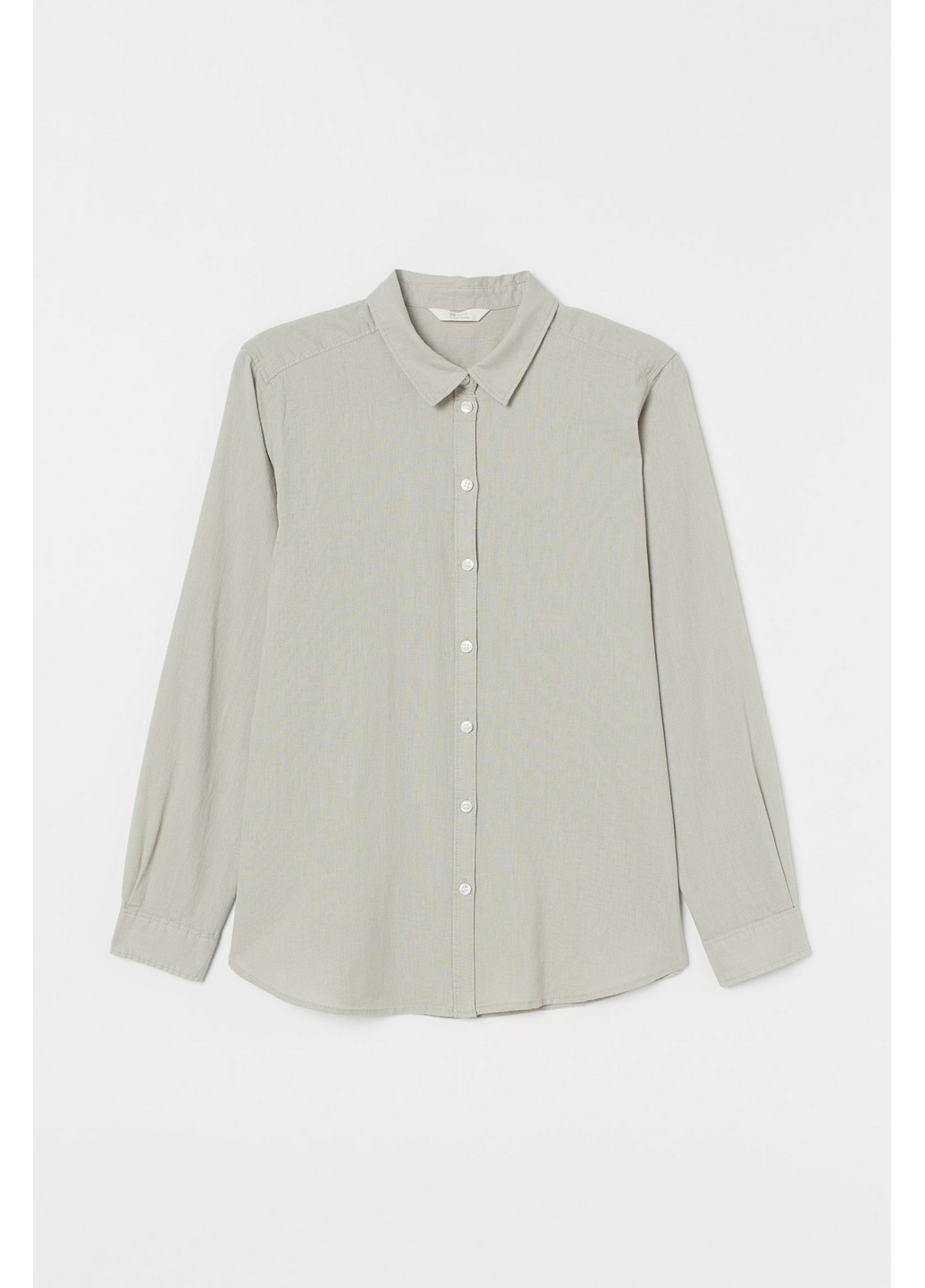 Светло-серая кэжуал рубашка однотонная H&M