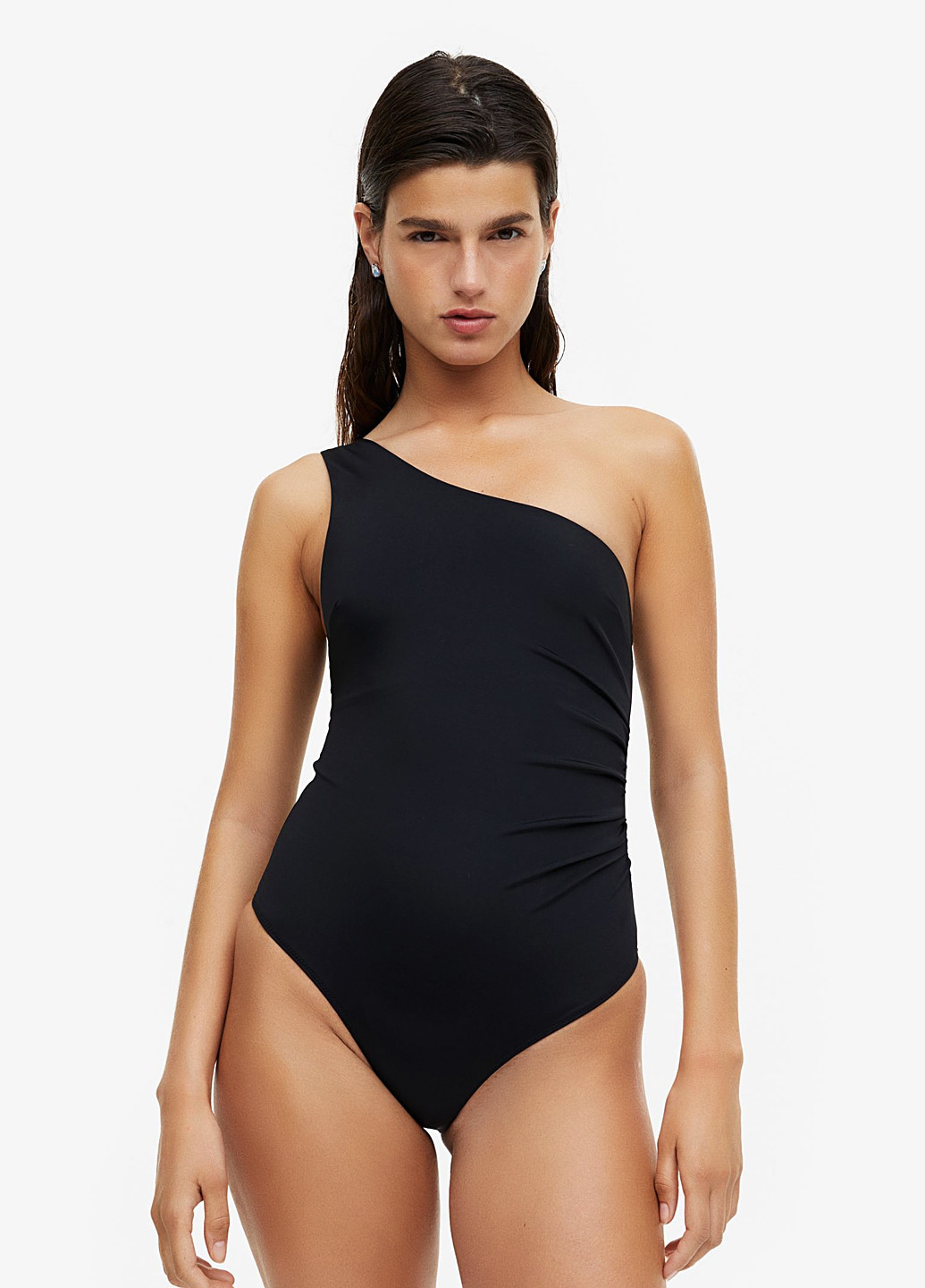 Черный летний купальник для беременных слитный H&M