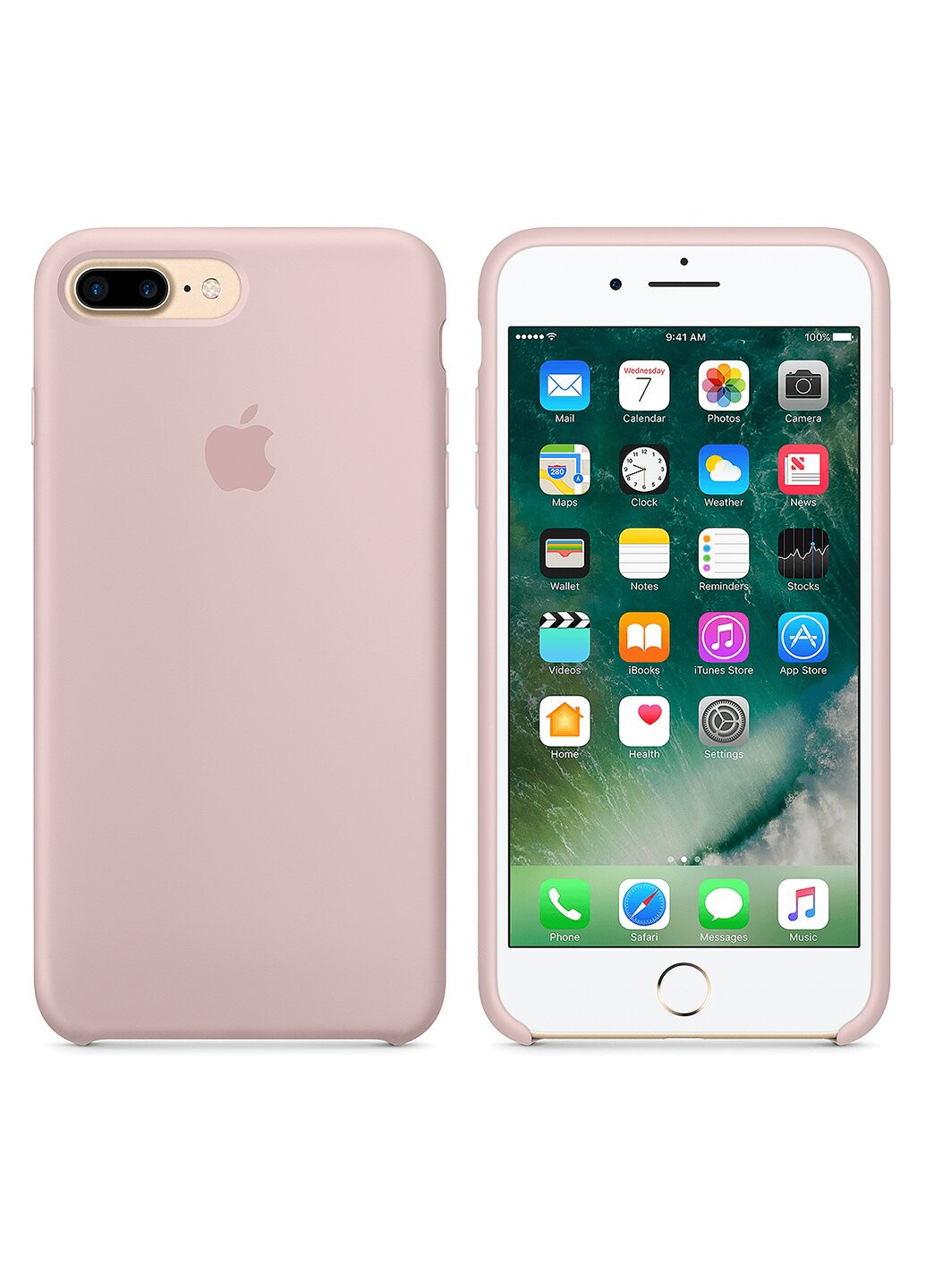 Чехол Silicone case for iPhone 7+/8+ pink sand Apple (107384558)