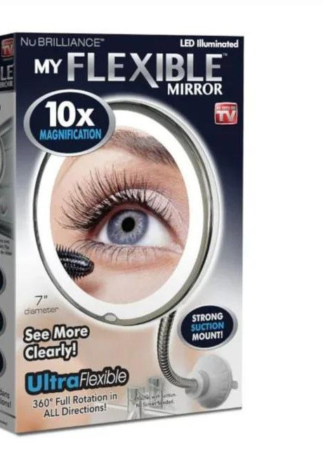 Дзеркало для макіяжу UKC Ultra Flexible з LED підсвічуванням Білий Mirror (239798363)