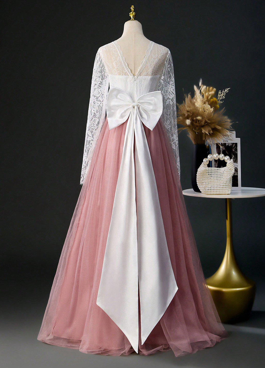 Темно-розовое платье SHEIN (343316847)