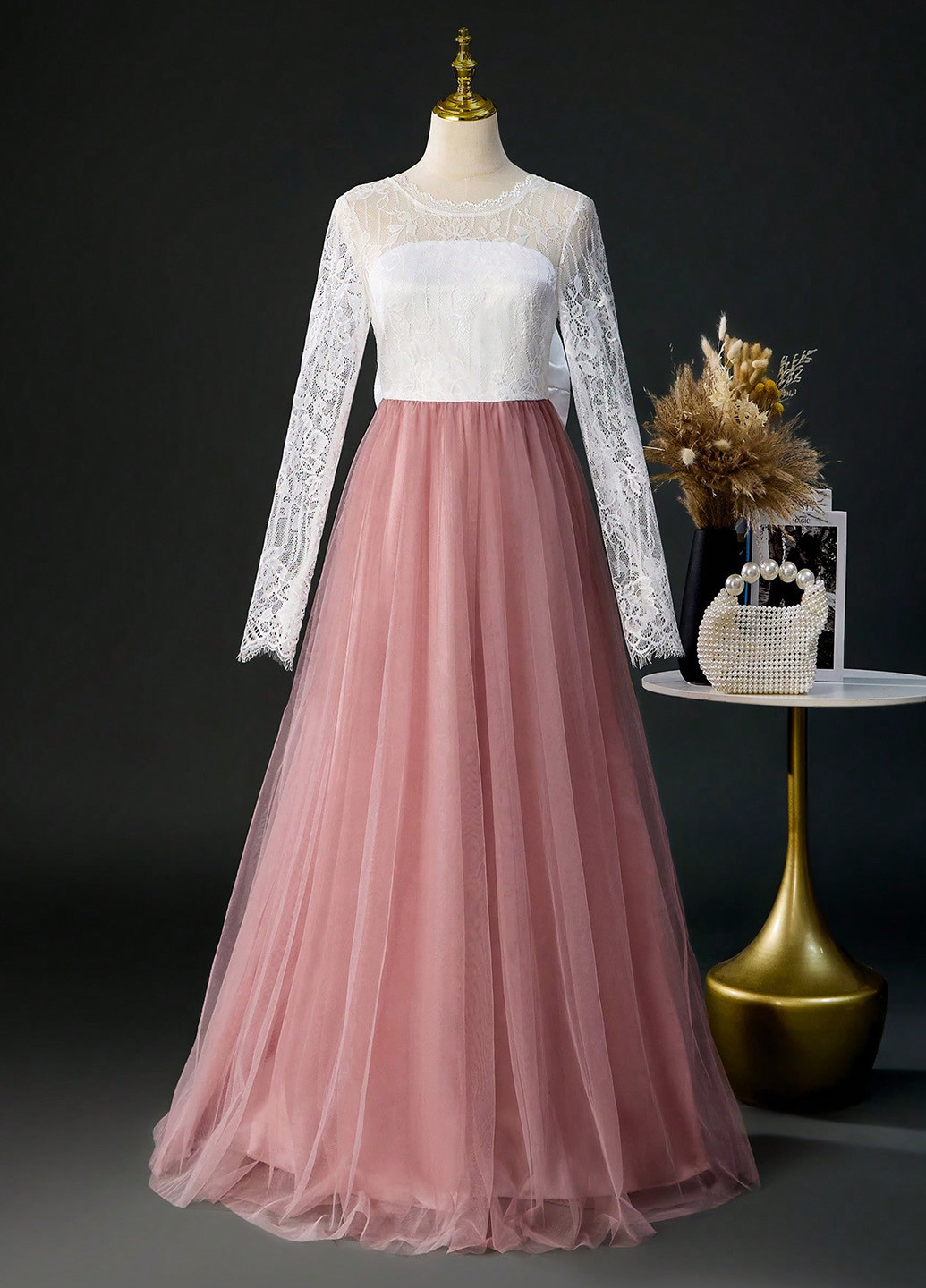 Темно-розовое платье SHEIN (343316847)