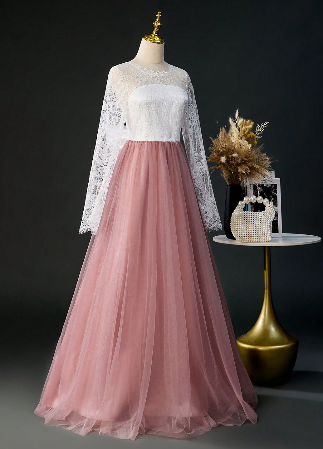 Темно-розовое платье SHEIN (343316847)