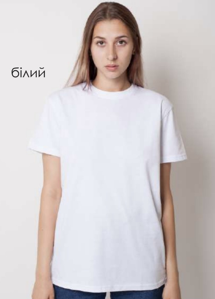 Белая летняя футболка однотонная хлопковая приталенная noname Габби