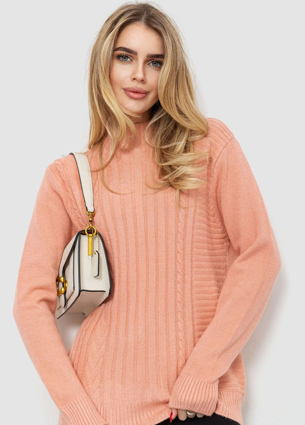 Персиковый демисезонный свитер Ager
