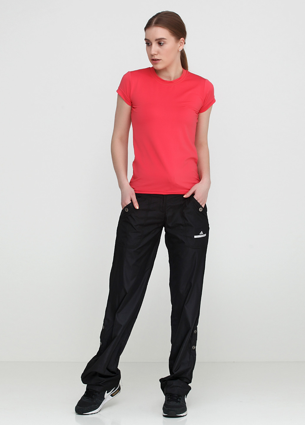 Черные спортивные демисезонные прямые брюки adidas