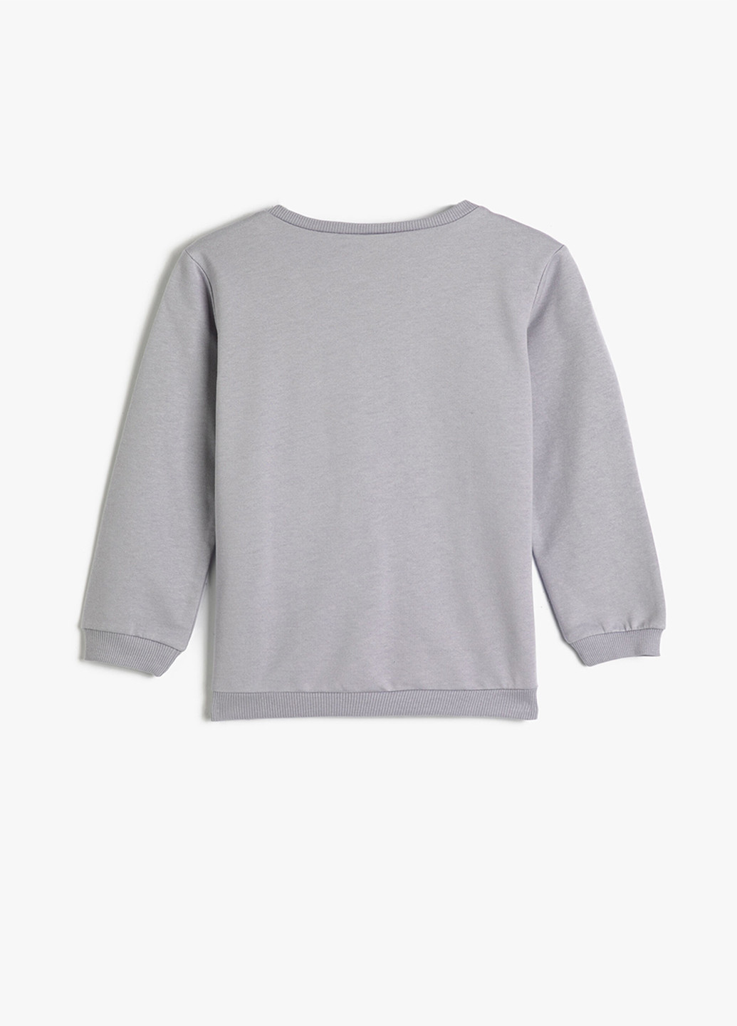 KOTON свитшот рисунок лиловый кэжуал хлопок, трикотаж