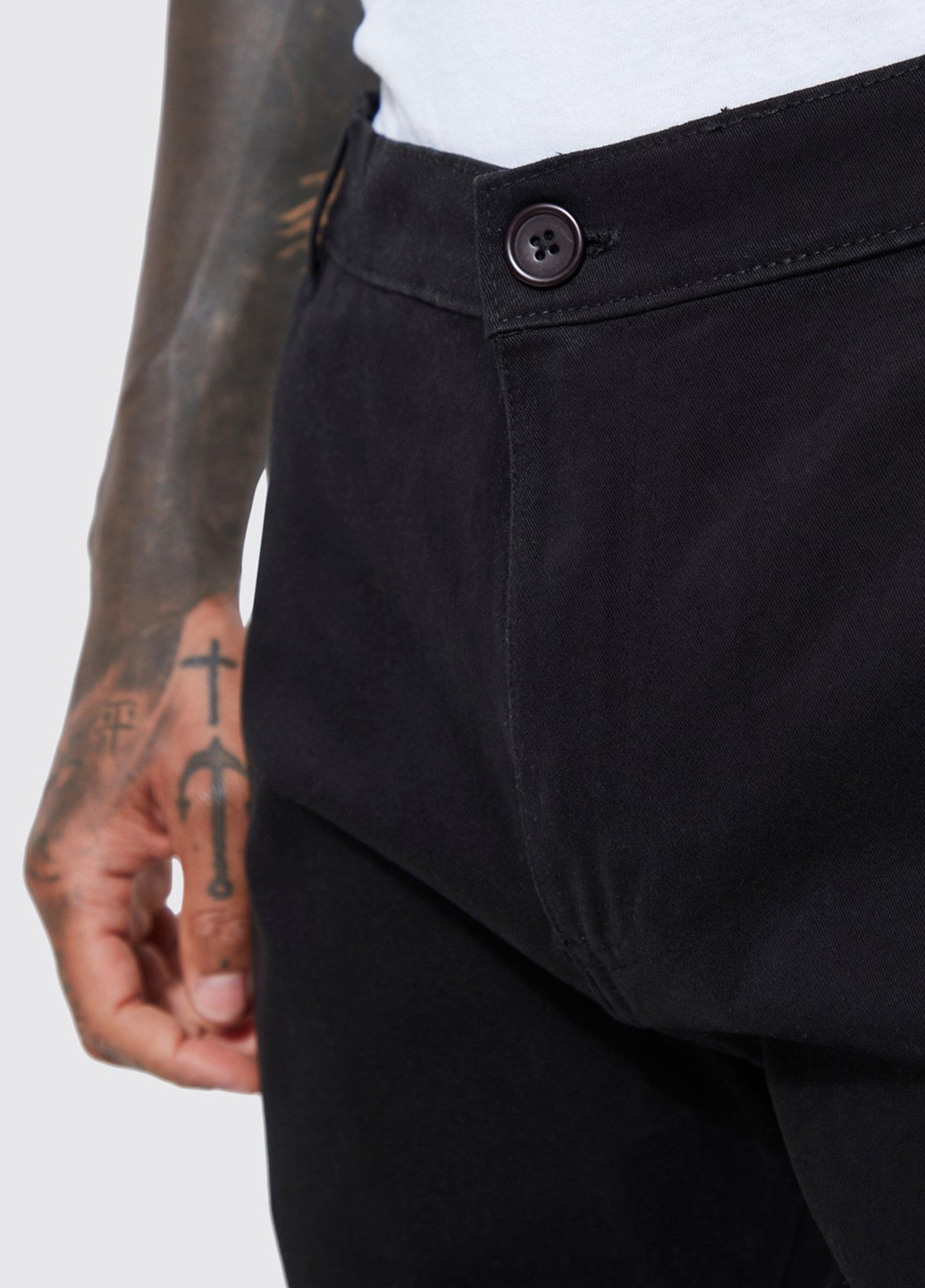 Черные кэжуал демисезонные зауженные брюки Boohoo