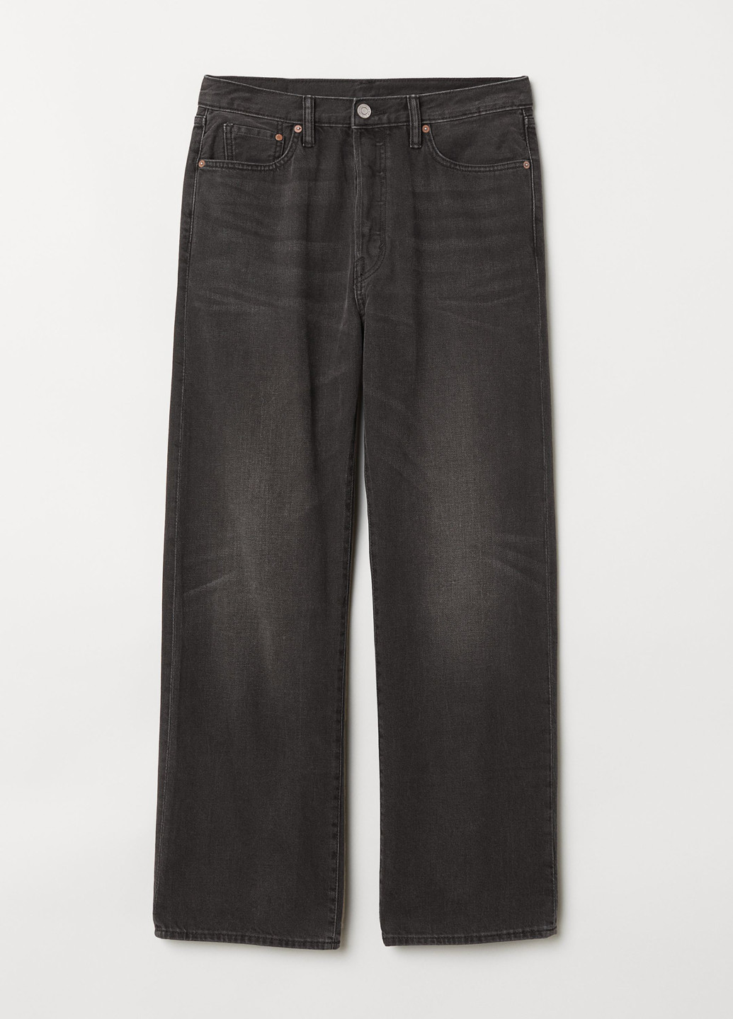 Темно-серые зимние прямые джинсы H&M