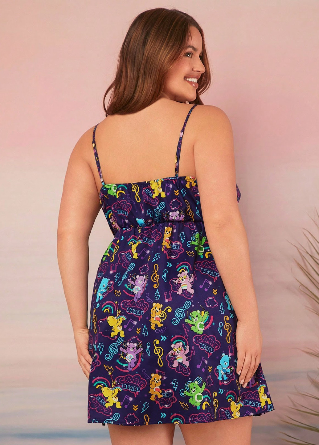 Темно-синя кежуал сукня кльош SHEIN з малюнком