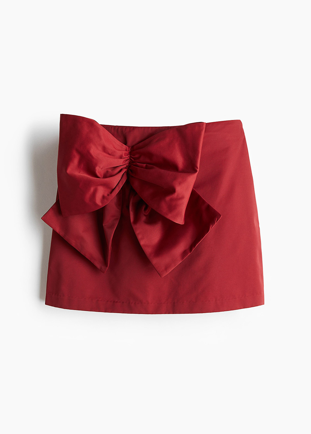 Бордовая коктейльный, кэжуал однотонная юбка H&M