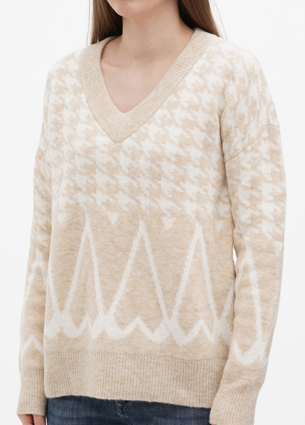 Бежевый демисезонный пуловер пуловер Comma