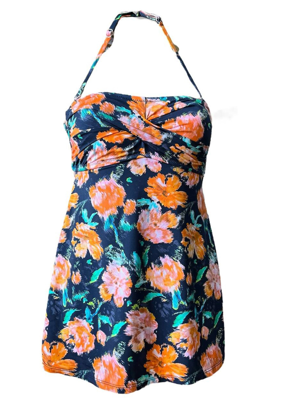 Комбинированный летний купальник слитный, купальник-платье Garnet Hill