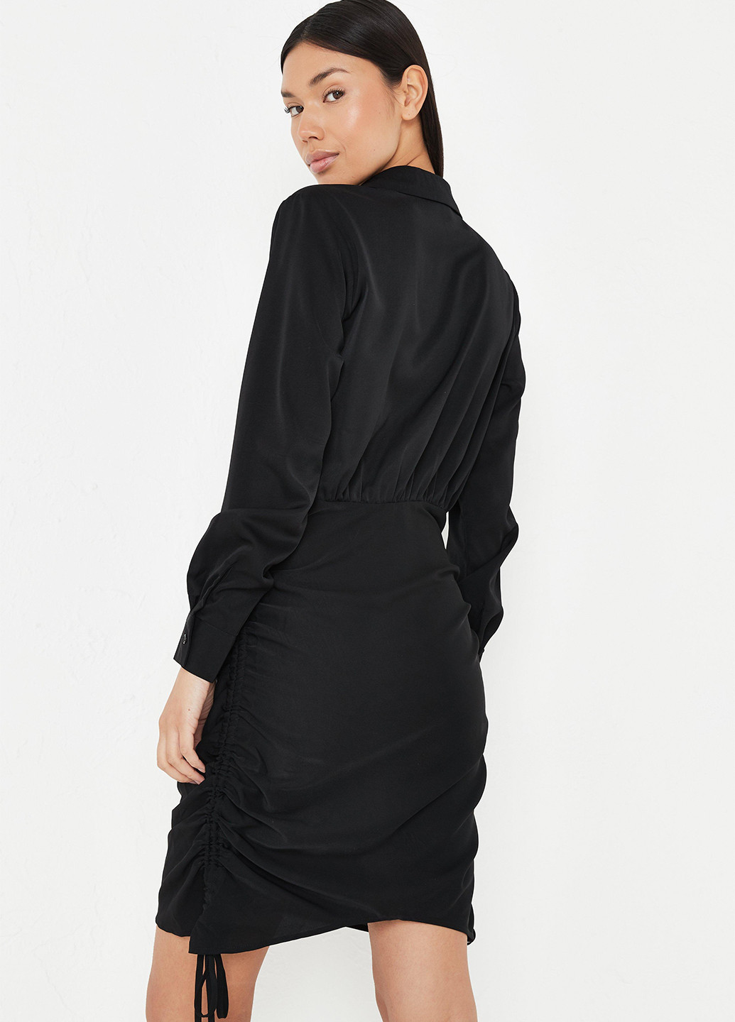 Черное кэжуал платье рубашка Missguided однотонное