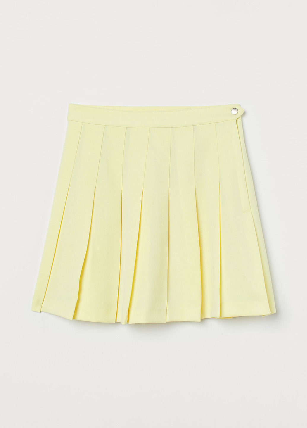 Светло-желтая кэжуал однотонная юбка H&M клешированная