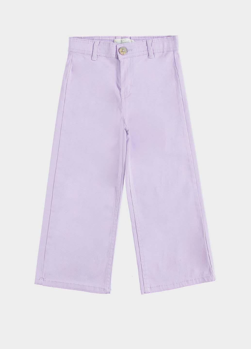 Сиреневые кэжуал летние прямые брюки Piazza Italia