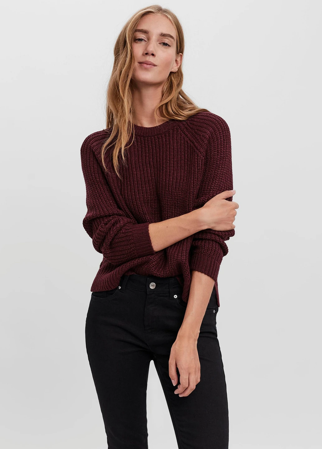 Бордовий демісезонний светр Vero Moda