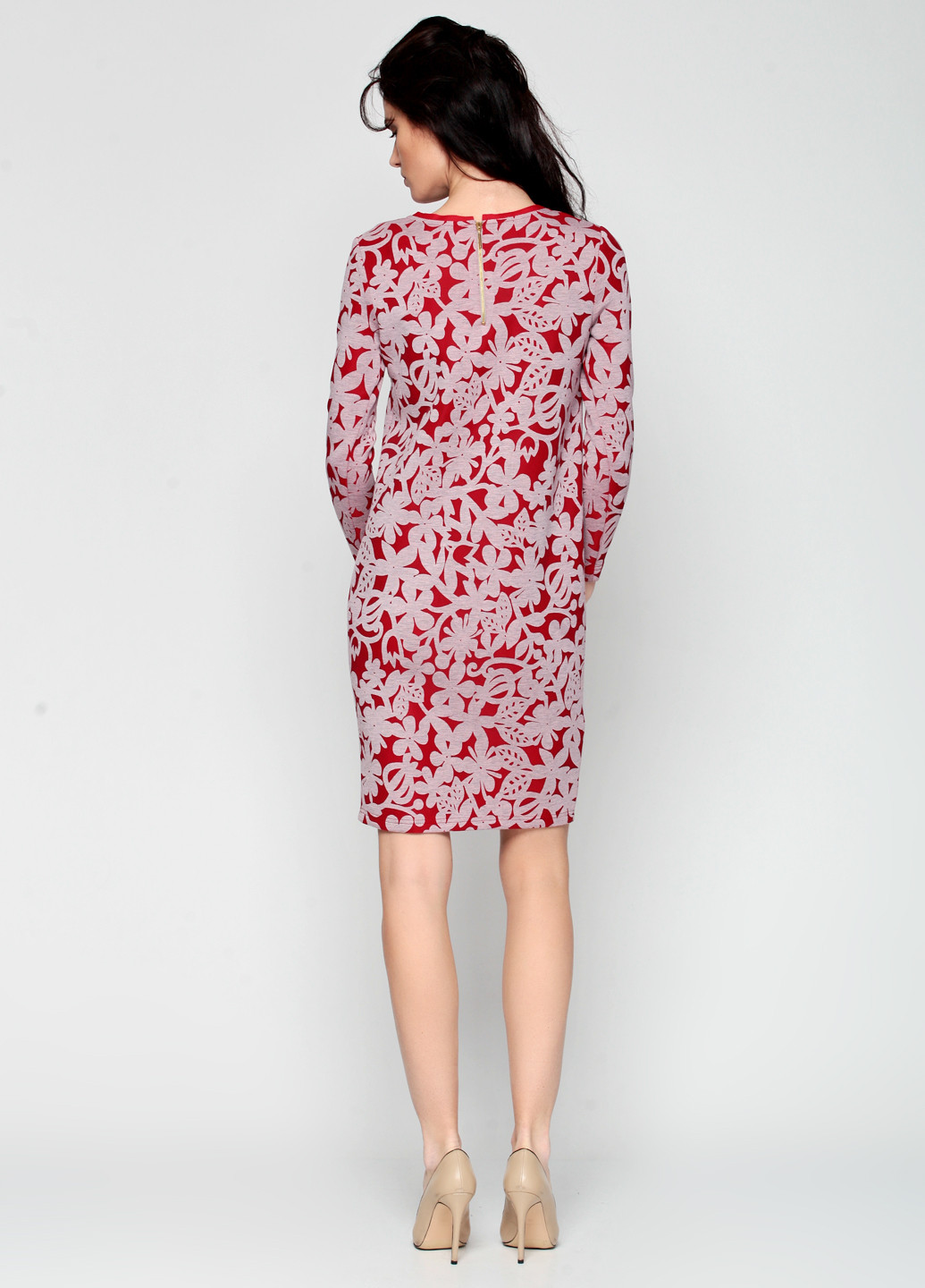 Червона кежуал платье Stefanie L з абстрактним візерунком