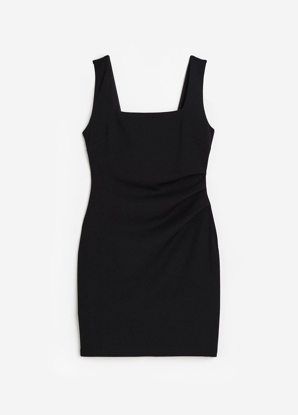 Черное кэжуал платье футляр H&M однотонное