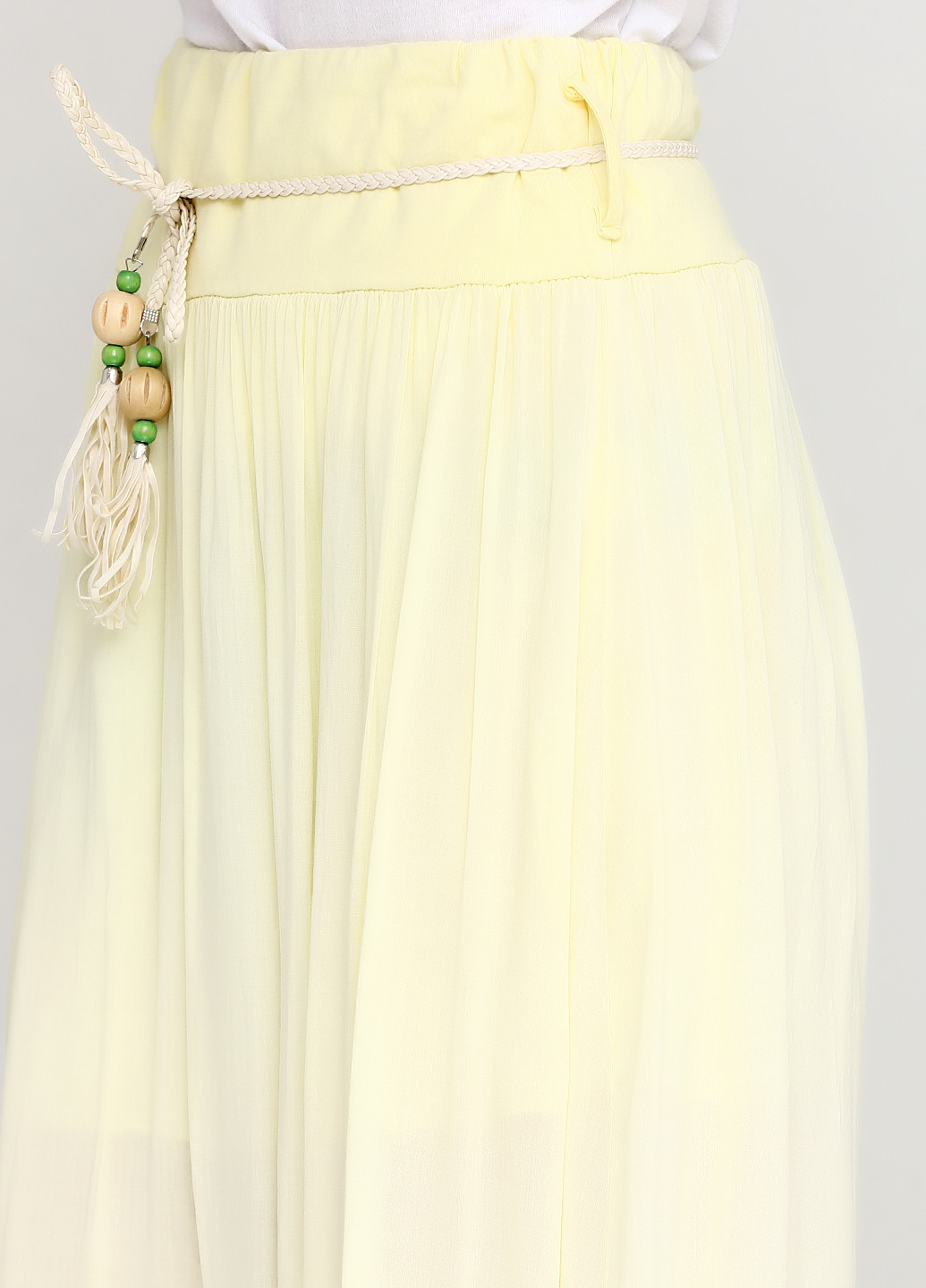 Светло-желтая кэжуал однотонная юбка Made in Italy макси