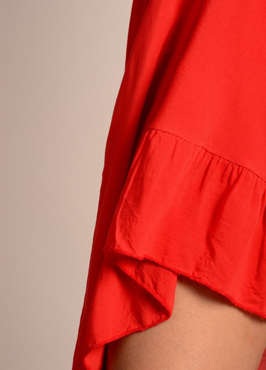 Червона коктейльна сукня зі шлейфом New Collection однотонна
