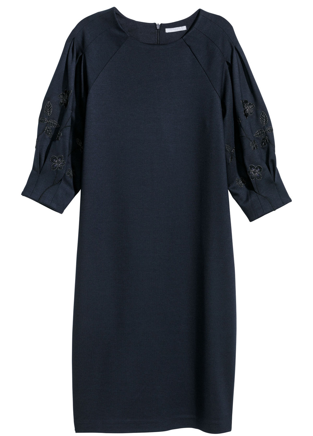 Темно-синее деловое платье миди H&M