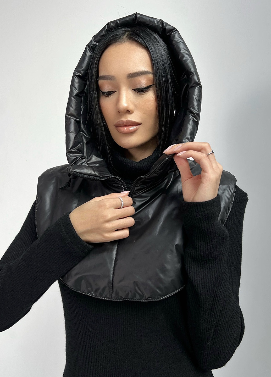 Зимний капор черный Jadone Fashion (255722722)