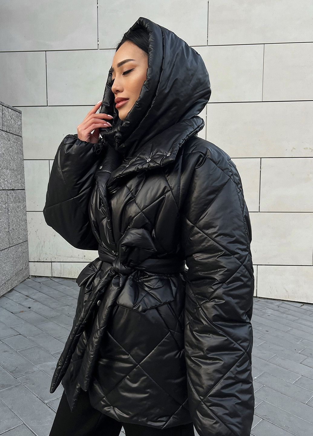 Зимовий капор чорний Jadone Fashion (255722722)