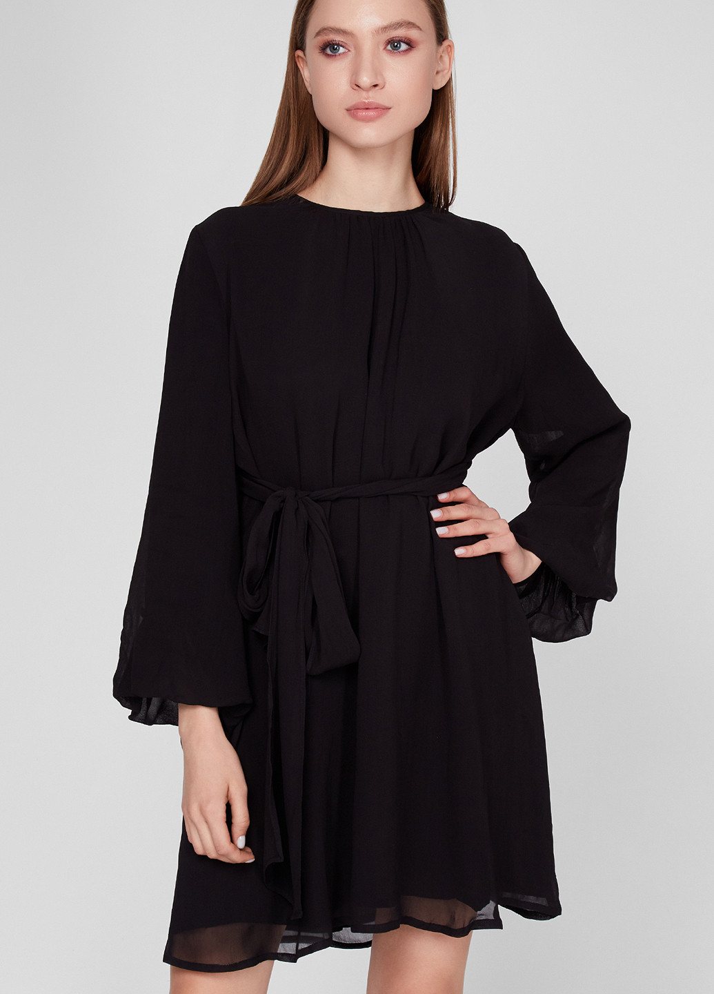 Чорна кежуал сукня кльош Replay однотонна