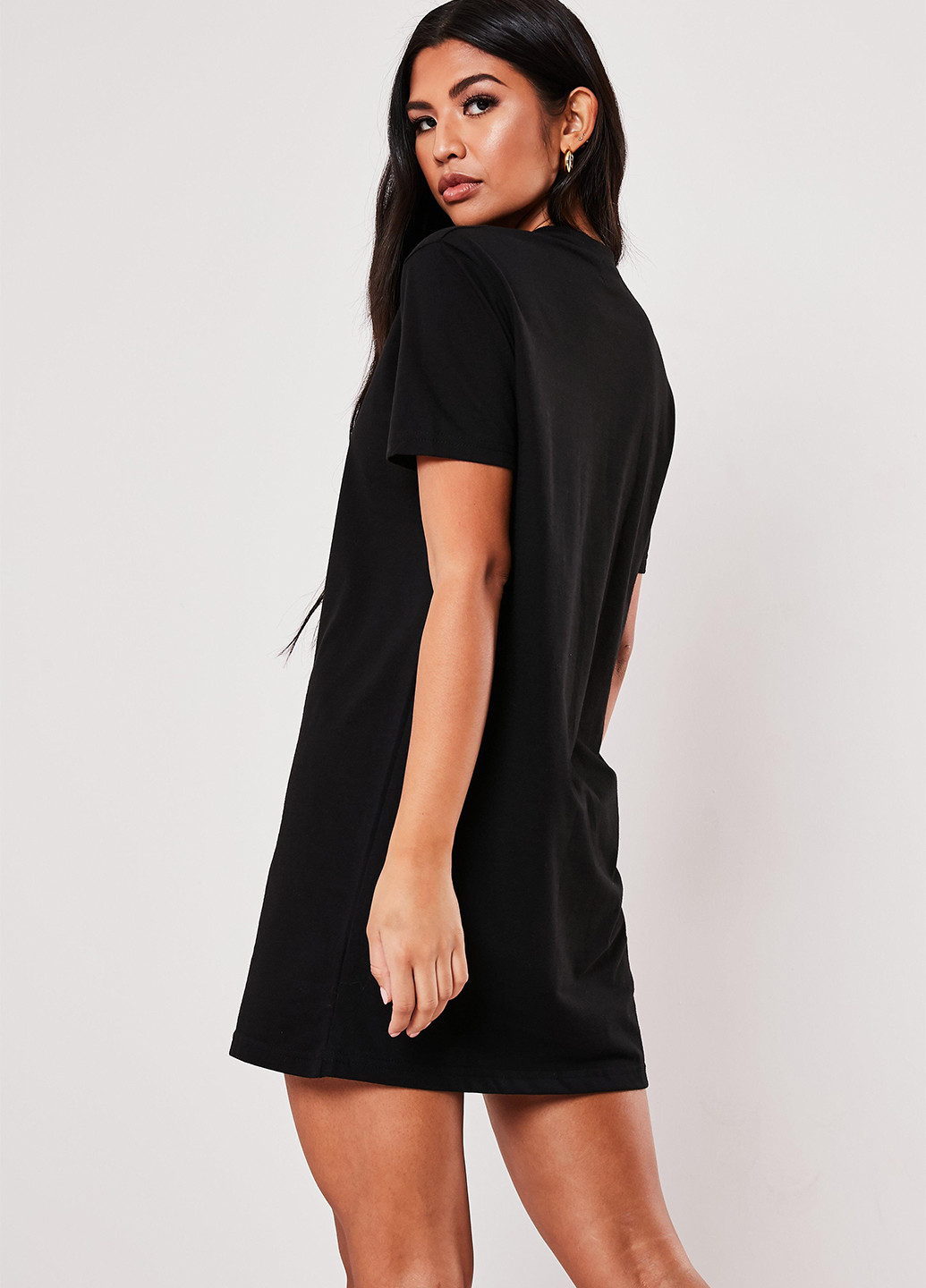 Черное кэжуал платье платье-футболка Missguided однотонное