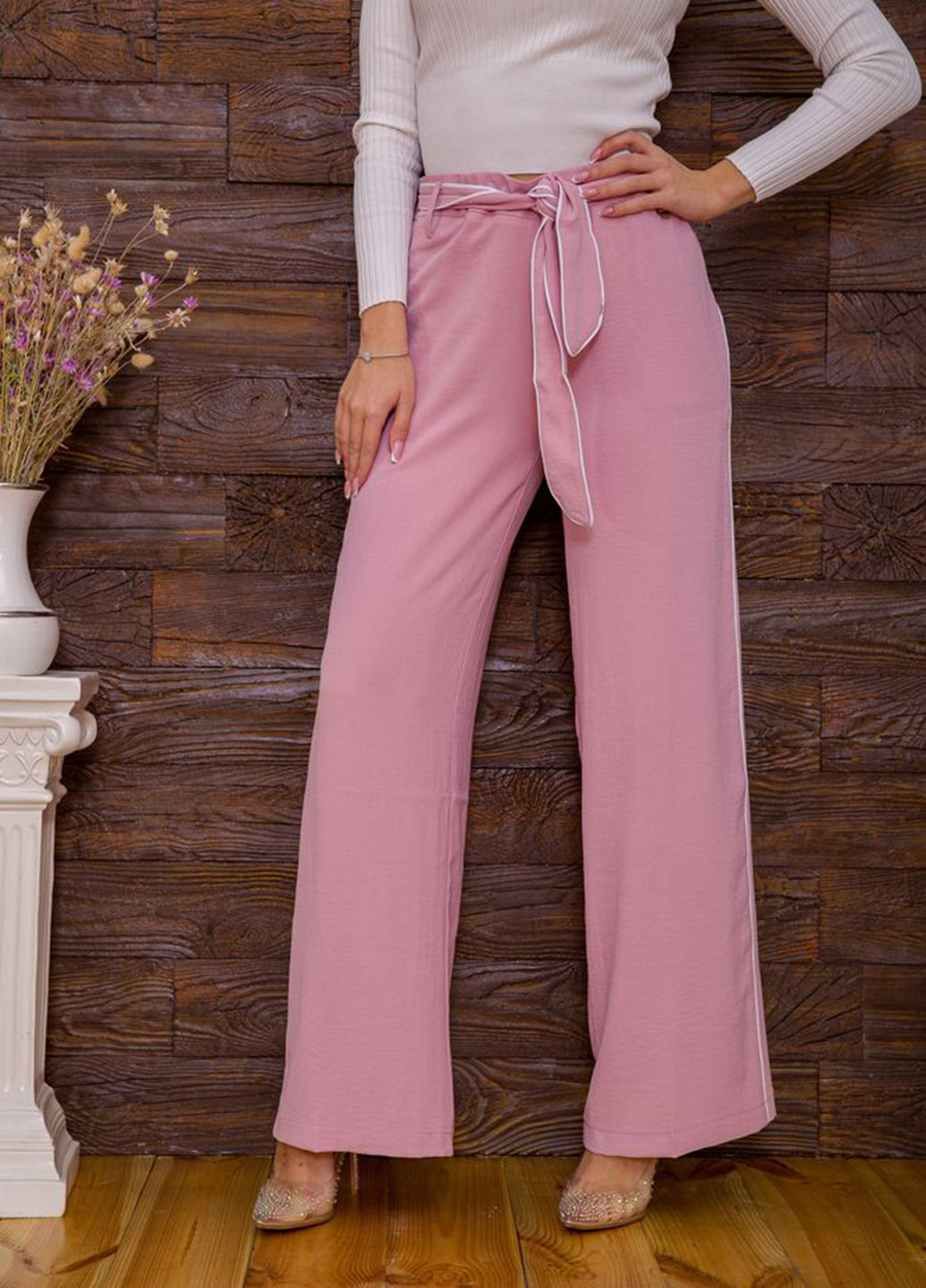 Розовые кэжуал демисезонные прямые брюки Ager