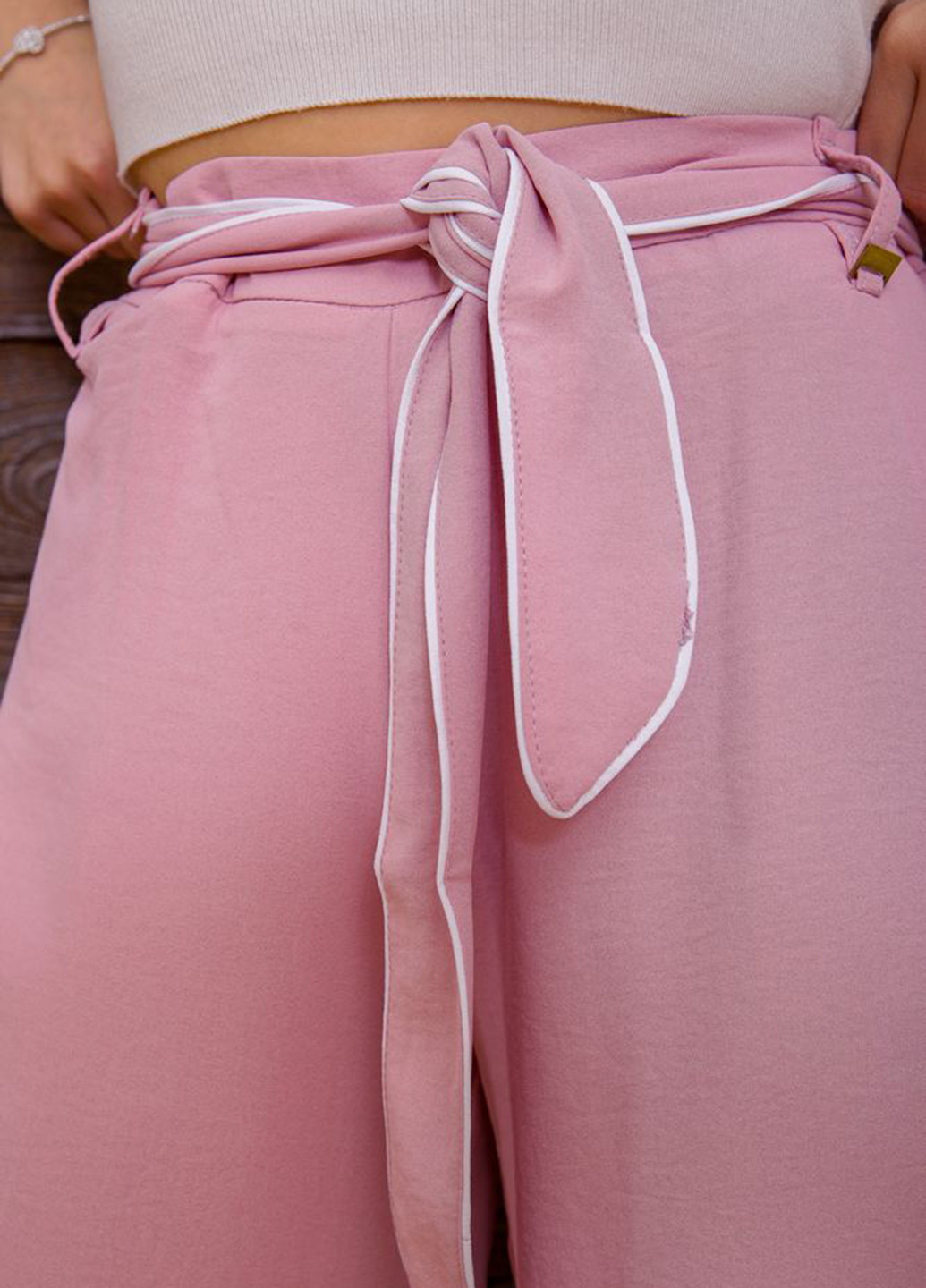 Розовые кэжуал демисезонные прямые брюки Ager